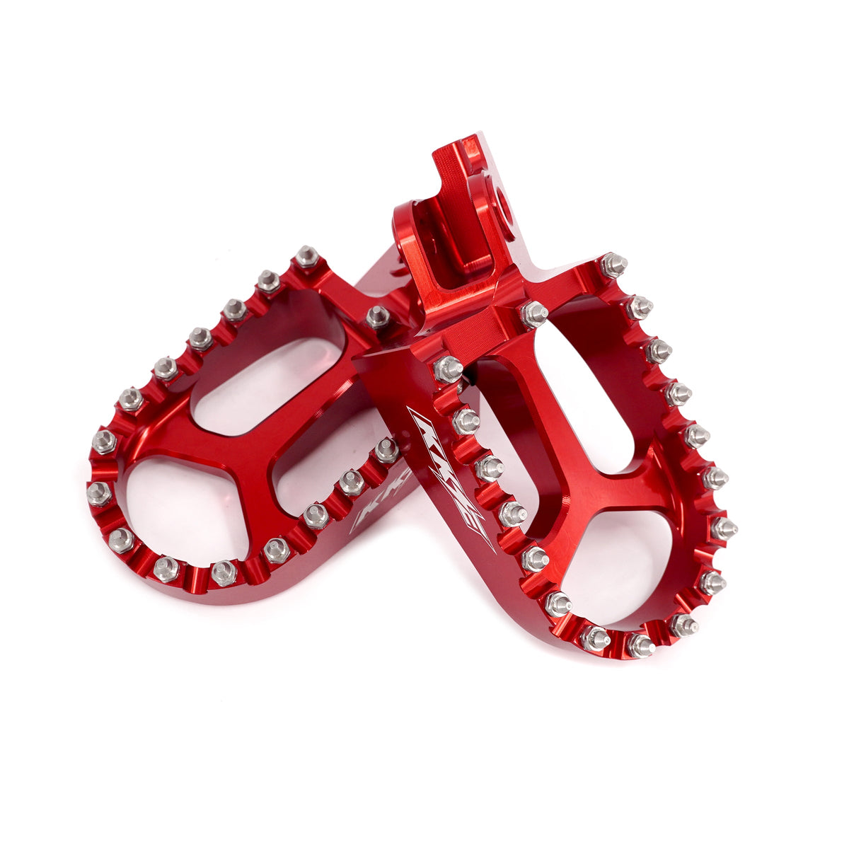 KKE Footpegs Billet Foot Rest For Rawrr Mantis, Mantis X, Red and Black (Collective)
