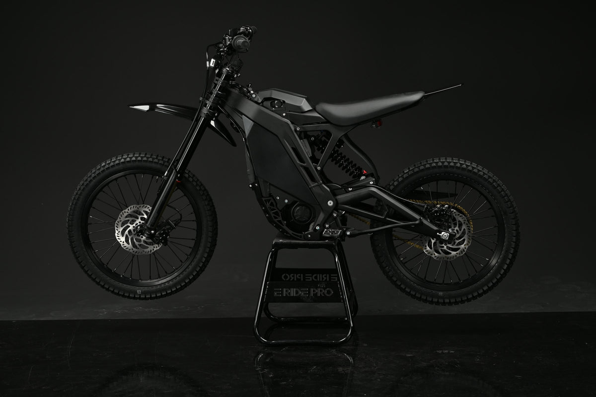 E-Ride Pro SE electric dirt bike, side profile