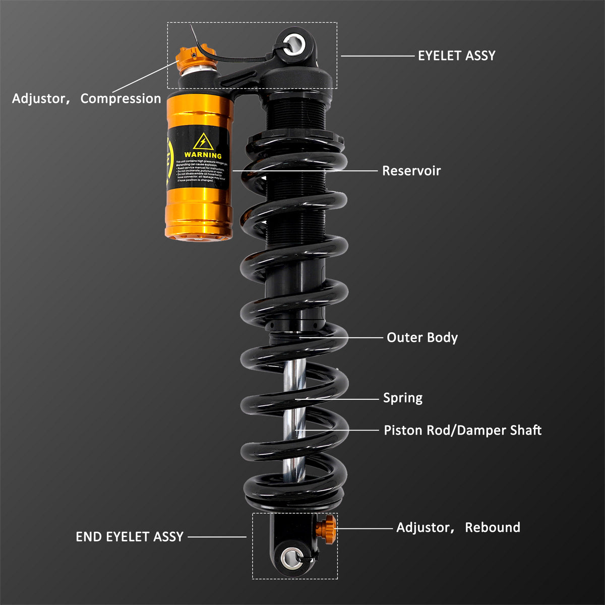 KKE Brand-new Modified Rear Suspension Shock for Surron Light Bee-X 2019-2024