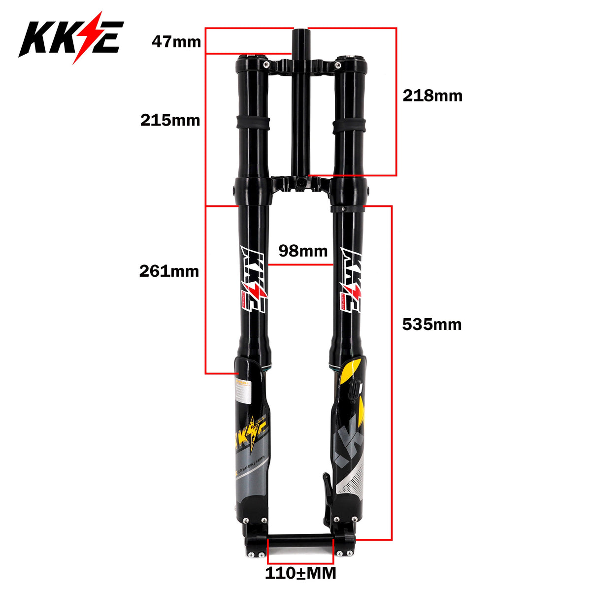 KKE 37MM Aluminum Front Fork Suspension Kit Fit SURRON Light Bee, E-Ride Pro-SS, Talaria Sting MX3/MX4/R