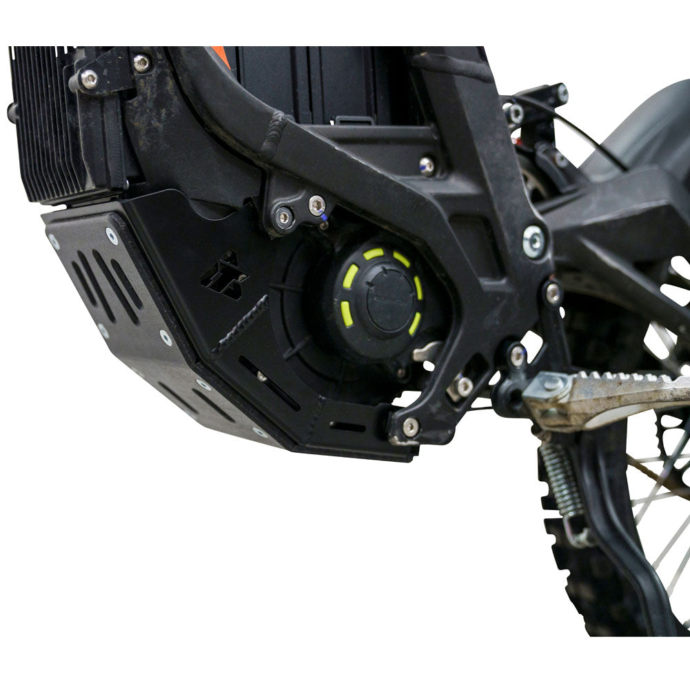 Tusk Quiet Glide E-Motorcycle Skid Plate Black | SurRon Light Bee X