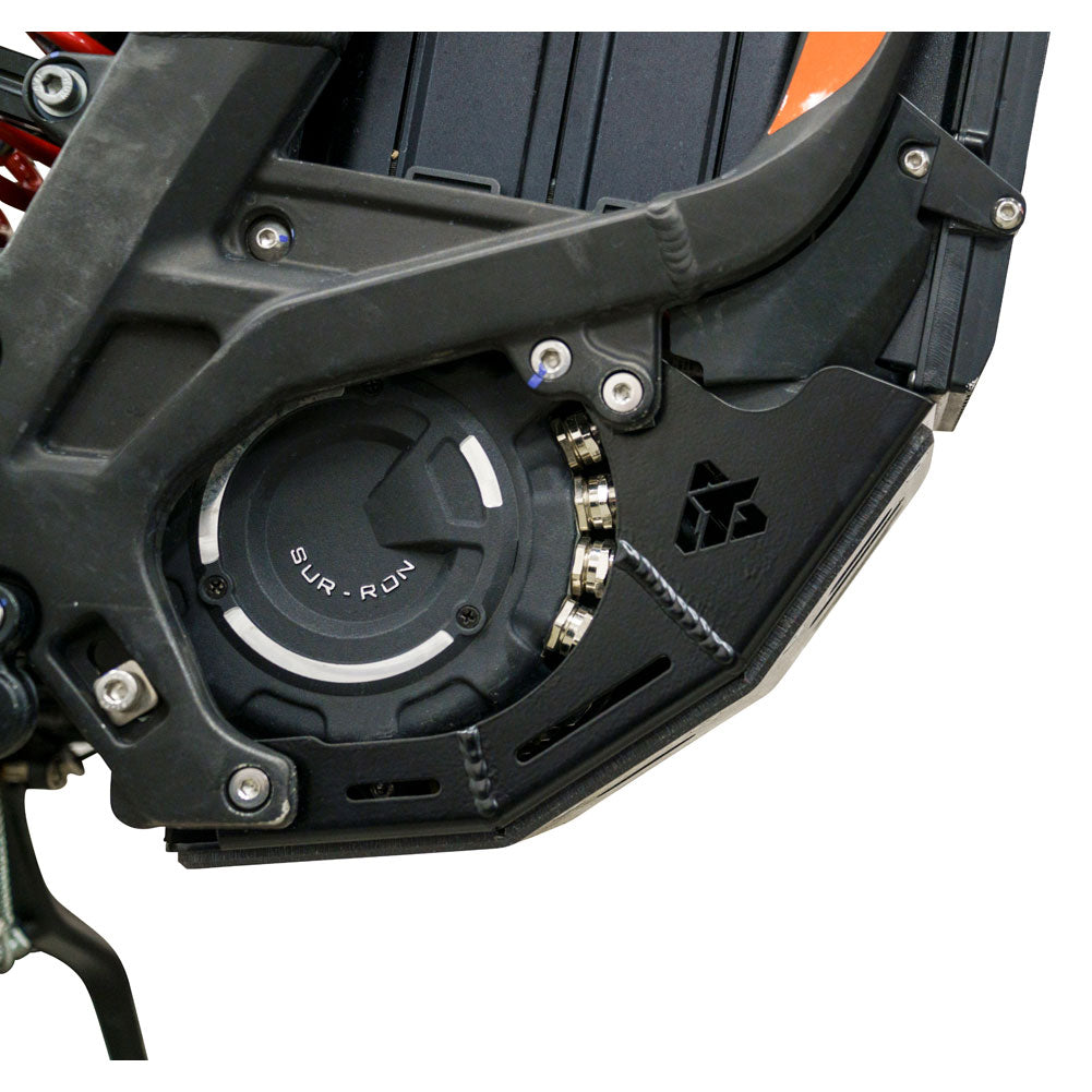 Tusk Quiet Glide E-Motorcycle Skid Plate Black | SurRon Light Bee X