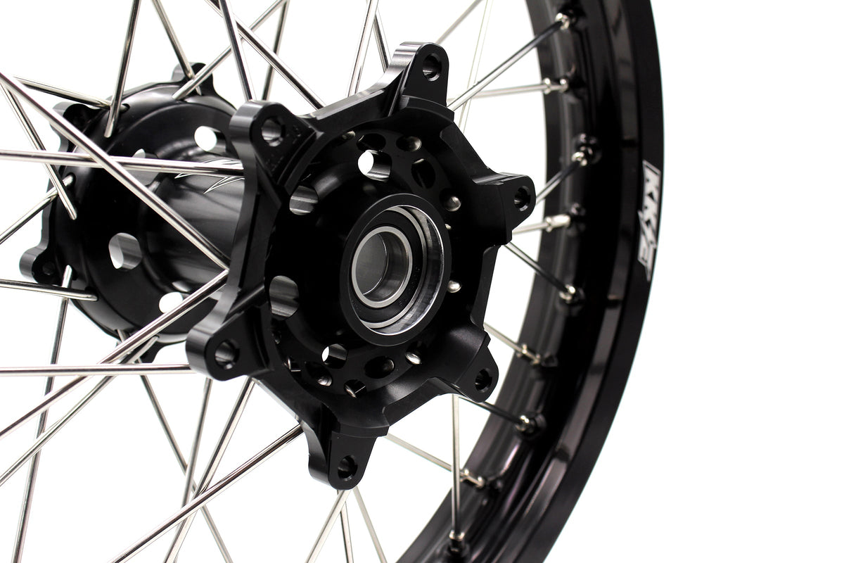 KKE Enduro 1.6*21" & 2.15*18" CNC Hub Electric Dirtbike Alloy Wheels Rims Fit STARK VARG Black Hub